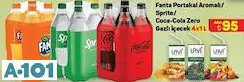 FANTA PORTAKAL AROMALI/SPRİTE/COCA-COLA ZERO GAZLI İÇECEK 4X1 L